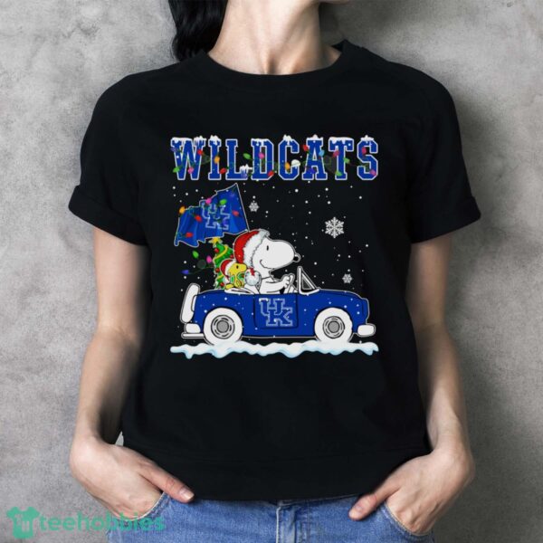 Kentucky Wildcats Snoopy And Woodstock Driving Car Cute Snoopy Limited Edition Shirt - Ladies T-Shirt