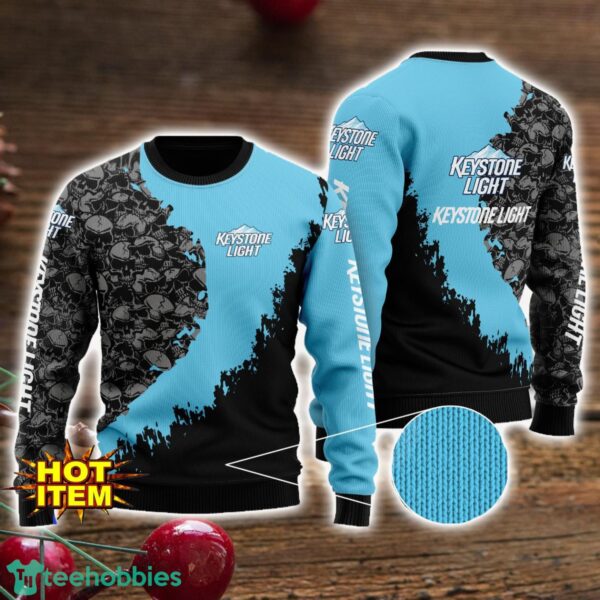 Keystone Light Skull Halloween All Over Print 3D Sweater Product Photo 1