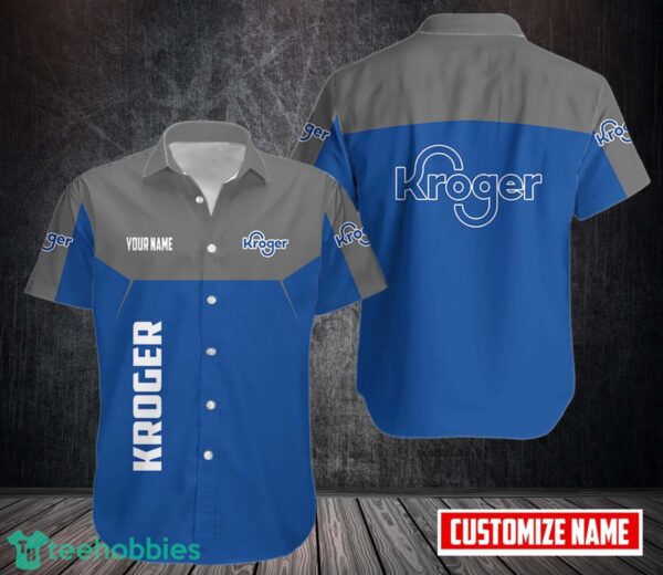 Kroger AOP 3D Hawaiian Shirt Button Shirt Custom Name Product Photo 1