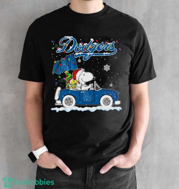 Los Angeles Dodgers Snoopy And Woodstock Driving Car Cute Snoopy Limited Edition Shirt - Black Unisex T-Shirt