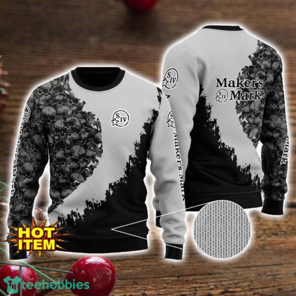 Maker's Mark Skull Halloween All Over Print 3D Sweater Product Photo 1