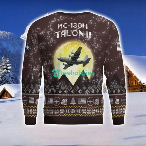 MC-130 Combat Talon II MC130E MC130J MC130H 3D Aircraft Moonlight Ugly Christmas Sweater Special Gift For Christmas Holiday Product Photo 3