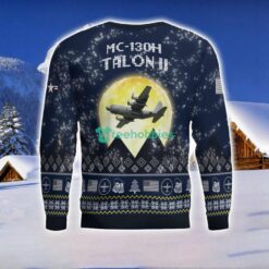 MC-130E Combat Talon MC130E 3D Aircraft Moonlight Ugly Christmas Sweater Veteran Christmas Sweater Product Photo 2
