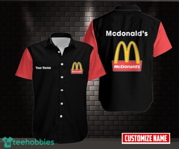 Mcdonald's AOP 3D Hawaiian Shirt Button Shirt Custom Name Product Photo 1