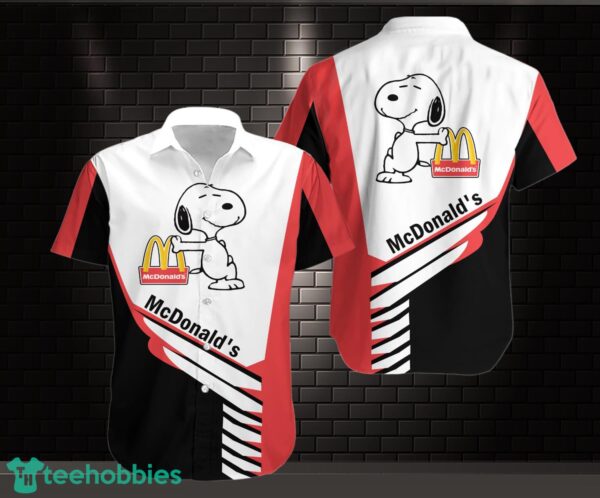 McDonald's Button Shirt 3D Printed Hawaii Shirt Cute Snoopy Shirt Product Photo 1