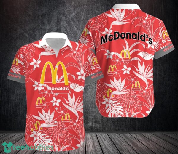 mcdonald's Button Shirt 3D Printed Hawaii Shirt Tropical Style Product Photo 1