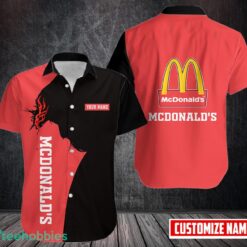 McDonald's Button Shirt Custom Name 3D Printed Hawaii Shirt Product Photo 1