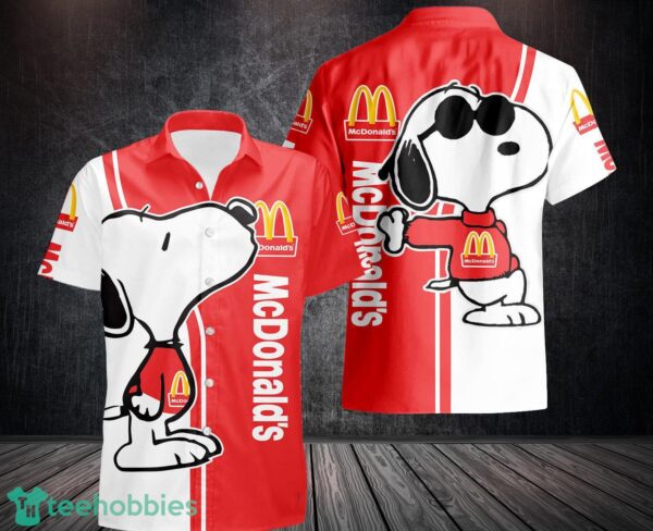 mcdonald's Hawaiian Shirt Team Shirt Button Shirt Product Photo 1