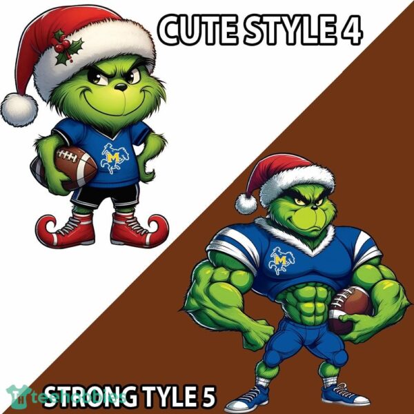 McNeese State Cowboys Player Grinch Ugly Xmas 3D Sweater Gift Holidays - Custom Number - NCAA2 McNeese State Cowboys New Grinch Ugly Christmas Sweater Photo 4