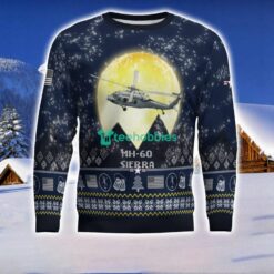 MH-60 Sierra MH60 3D Aircraft Moonlight Ugly Christmas Sweater Veteran Christmas Sweater Product Photo 2