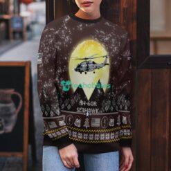 MH-60R Seahawk MH60R 3D Aircraft Moonlight Ugly Christmas Sweater Special Gift For Christmas Holiday Product Photo 5