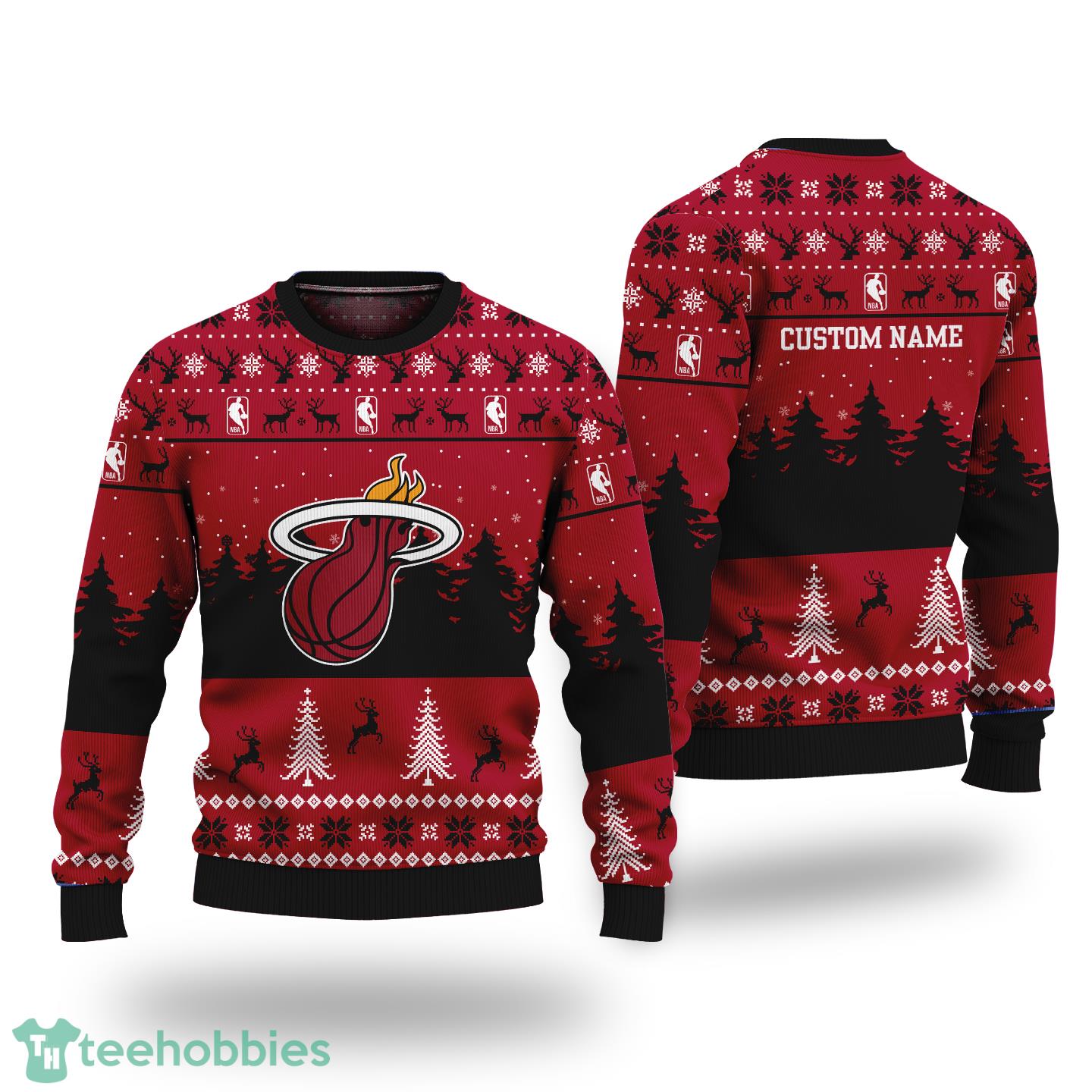 Miami Heat Merry Xmas Sweater For Miami Heat Fans Sweater image Miami Heat Merry Xmas Sweater For Miami Heat Fans Sweater - Mockup Sweater 3D