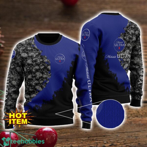 Michelob Ultra Skull Halloween All Over Print 3D Sweater Product Photo 1