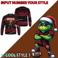 Minnesota Golden Gophers Grinch Football Ugly Sweater Gift For Christmas - Custom Number - NCAA Minnesota Golden Gophers New Grinch Ugly Christmas Sweater Photo 2