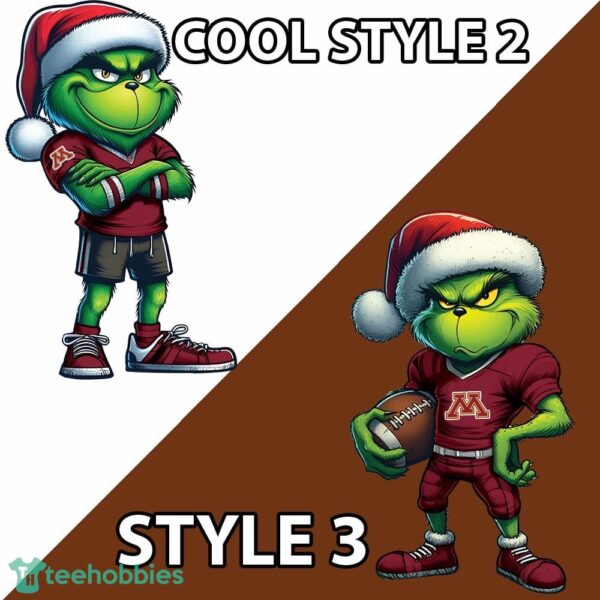 Minnesota Golden Gophers Grinch Football Ugly Sweater Gift For Christmas - Custom Number - NCAA Minnesota Golden Gophers New Grinch Ugly Christmas Sweater Photo 3