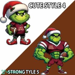 Minnesota Golden Gophers Grinch Football Ugly Sweater Gift For Christmas - Custom Number - NCAA Minnesota Golden Gophers New Grinch Ugly Christmas Sweater Photo 4