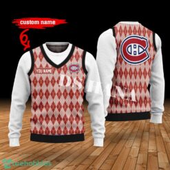 Montreal Canadiens Custom Name New Style Sweater Montreal Canadiens Ghile Style 3D Print Christmas Sweater Product Photo 1