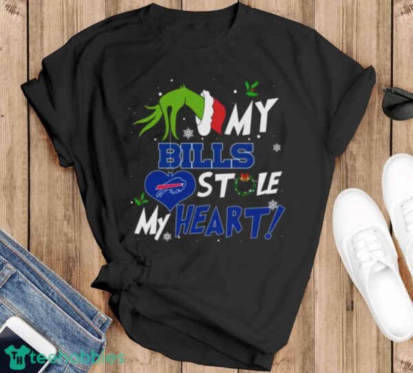 My Buffalo Bills Stole My Heart Grinch Limited Edition Shirt - Black T-Shirt