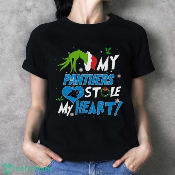 My Carolina Panthers Stole My Heart Grinch Limited Edition Shirt - Ladies T-Shirt
