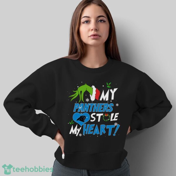 My Carolina Panthers Stole My Heart Grinch Limited Edition Shirt - Sweatshirt