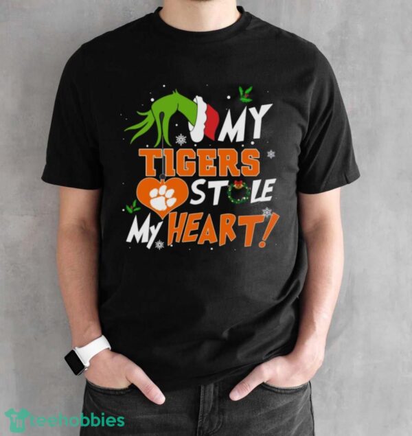 My Clemson Tigers Stole My Heart Grinch Limited Edition Shirt - Black Unisex T-Shirt