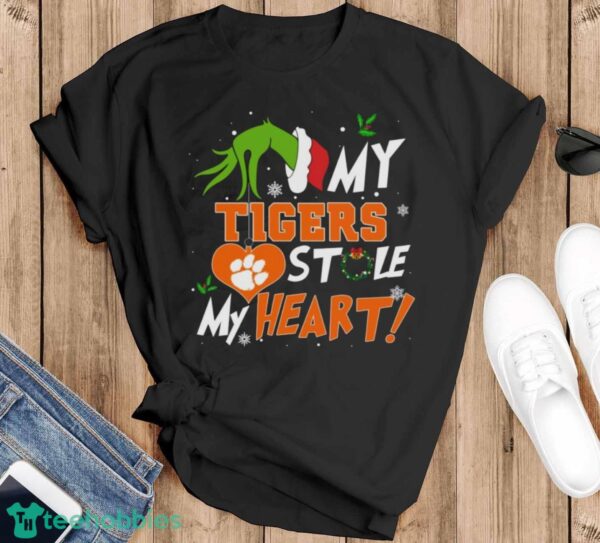 My Clemson Tigers Stole My Heart Grinch Limited Edition Shirt - Black T-Shirt