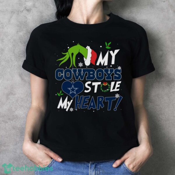 My Dallas Cowboys Stole My Heart Grinch Limited Edition Shirt - Ladies T-Shirt