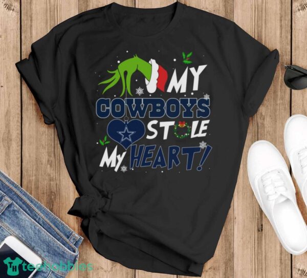 My Dallas Cowboys Stole My Heart Grinch Limited Edition Shirt - Black T-Shirt