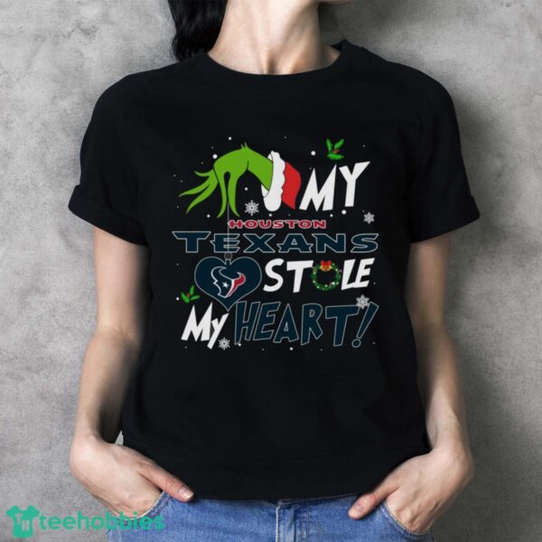 My Houston Texans Stole My Heart Grinch Limited Edition Shirt - Ladies T-Shirt