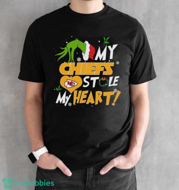 My Kansas City Chiefs Stole My Heart Grinch Limited Edition Shirt - Black Unisex T-Shirt