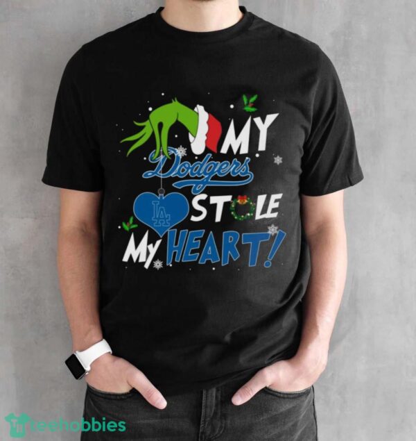 My Los Angeles Dodgers Stole My Heart Grinch Limited Edition Shirt - Black Unisex T-Shirt