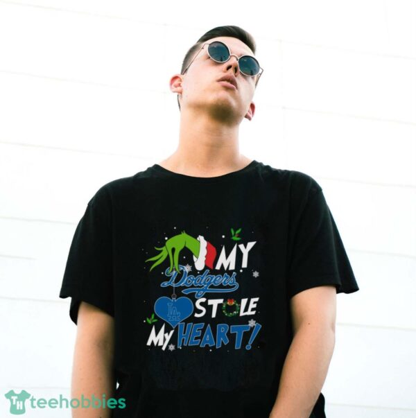 My Los Angeles Dodgers Stole My Heart Grinch Limited Edition Shirt - G500 Gildan T-Shirt