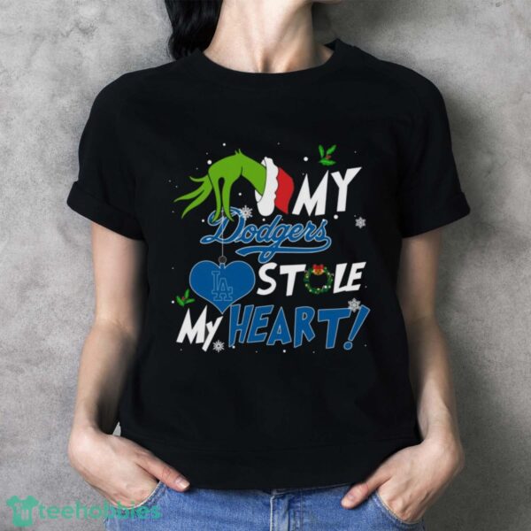 My Los Angeles Dodgers Stole My Heart Grinch Limited Edition Shirt - Ladies T-Shirt