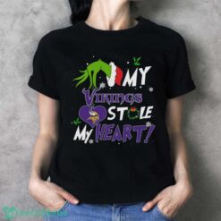 My Minnesota Vikings Stole My Heart Grinch Limited Edition Shirt - Ladies T-Shirt