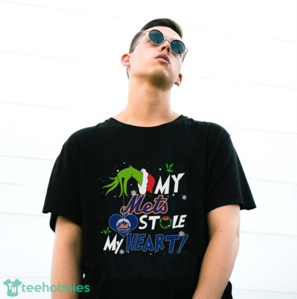 My New York Mets Stole My Heart Grinch Limited Edition Shirt - G500 Gildan T-Shirt