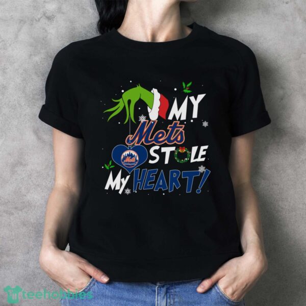 My New York Mets Stole My Heart Grinch Limited Edition Shirt - Ladies T-Shirt