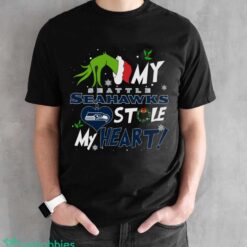 My Seattle Seahawks Stole My Heart Grinch Limited Edition Shirt - Black Unisex T-Shirt