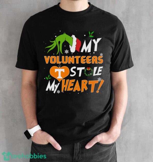 My Tennessee Volunteers Stole My Heart Grinch Limited Edition Shirt - Black Unisex T-Shirt