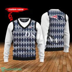 New England Patriots Custom Name New Style Sweater New England Patriots Ghile Style 3D Print Christmas Sweater Product Photo 1