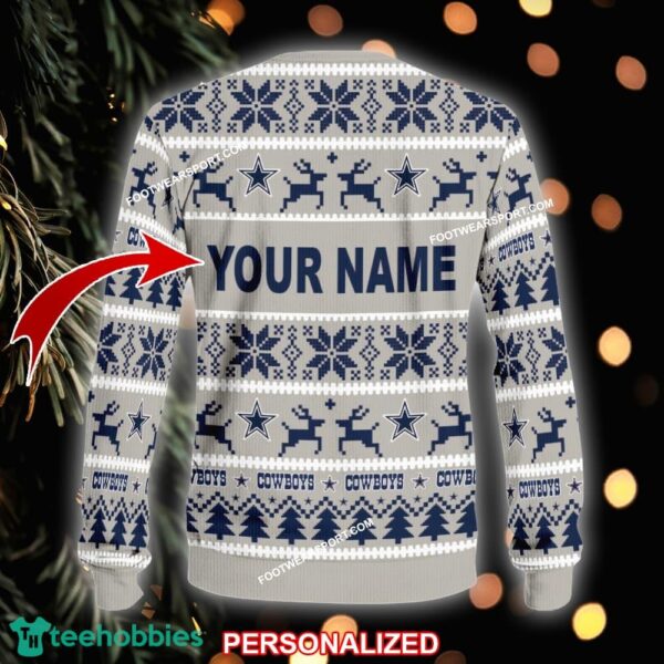 NEW Handmade Dallas Cowboys Ugly Christmas 3D Sweater Gift For Men And Women - NFL Dallas Cowboys Ugly Christmas Sweater For Men And Women Photo 2