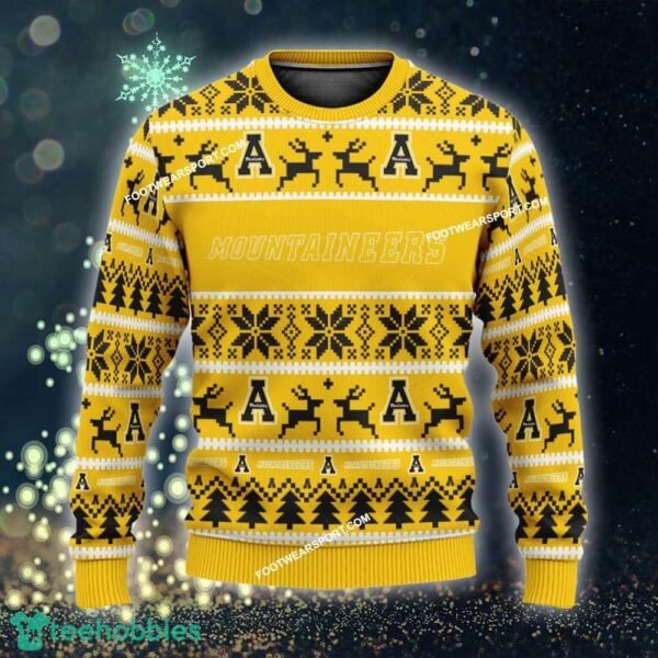 NEW Hangings Appalachian State Mountaineers Ugly Christmas Sweater Gift For Men And Women - NCAA Appalachian State Mountaineers Ugly Christmas Sweater For Men And Women Photo 1
