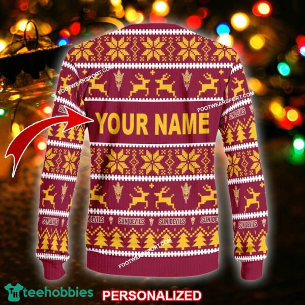 NEW Hearth Arizona State Sun Devils Knitted Christmas Sweater Gift For Men And Women - NCAA Arizona State Sun Devils Ugly Christmas Sweater For Men And Women Photo 2