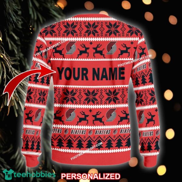 NEW Holiday Portland Trail Blazers Ugly Christmas Sweater Gift For Adult - NBA Portland Trail Blazers Ugly Christmas Sweater For Men And Women Photo 2