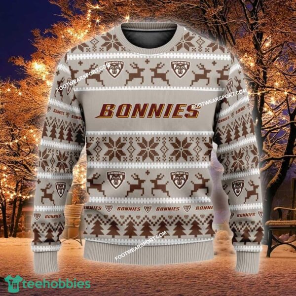 NEW Holly St Bonaventure Bonnies Ugly Xmas Sweater Gift For Adult - NCAA2 St Bonaventure Bonnies Ugly Christmas Sweater For Men And Women Photo 1