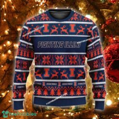 NEW Holy Illinois Fighting Illini Knitted Xmas Sweater Gift For Men And Women - NCAA Illinois Fighting Illini Ugly Christmas Sweater For Men And Women Photo 1