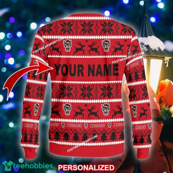 NEW Hot NC State Wolfpack Ugly Christmas 3D Sweater Gift For Men And Women - NCAA NC State Wolfpack Ugly Christmas Sweater For Men And Women Photo 2