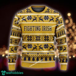NEW Hygge Notre Dame Fighting Irish Ugly Christmas Sweater Gift Holidays - NCAA Notre Dame Fighting Irish Ugly Christmas Sweater For Men And Women Photo 1