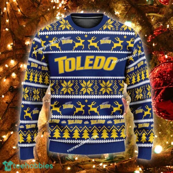NEW Jingle Toledo Rockets Ugly Christmas Sweater Gift For Men And Women - NCAA Toledo Rockets Ugly Christmas Sweater For Men And Women Photo 1