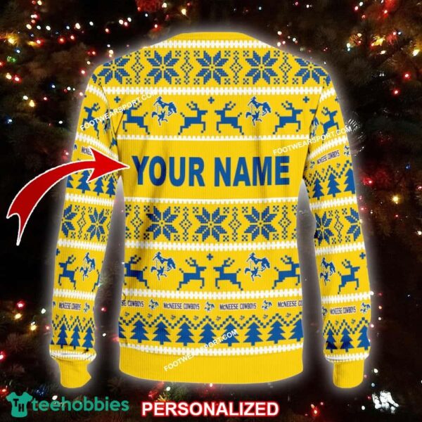 NEW Knitter McNeese State Cowboys Ugly Christmas Sweater Gift Holidays - NCAA2 McNeese State Cowboys Ugly Christmas Sweater For Men And Women Photo 2
