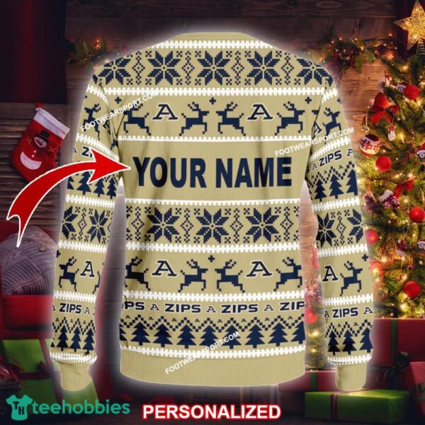NEW Kringle Akron Zips Knitted Christmas Sweater AOP Gift Holidays - NCAA Akron Zips Ugly Christmas Sweater For Men And Women Photo 2